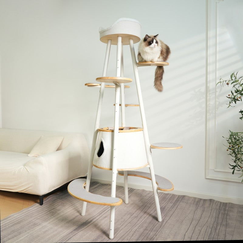 High-End Home Decor Cat Tree Tower with Spacious Condo & Multiple Platforms Factory Direct Sale Bulk Wholesale OEM/ODM Accepted