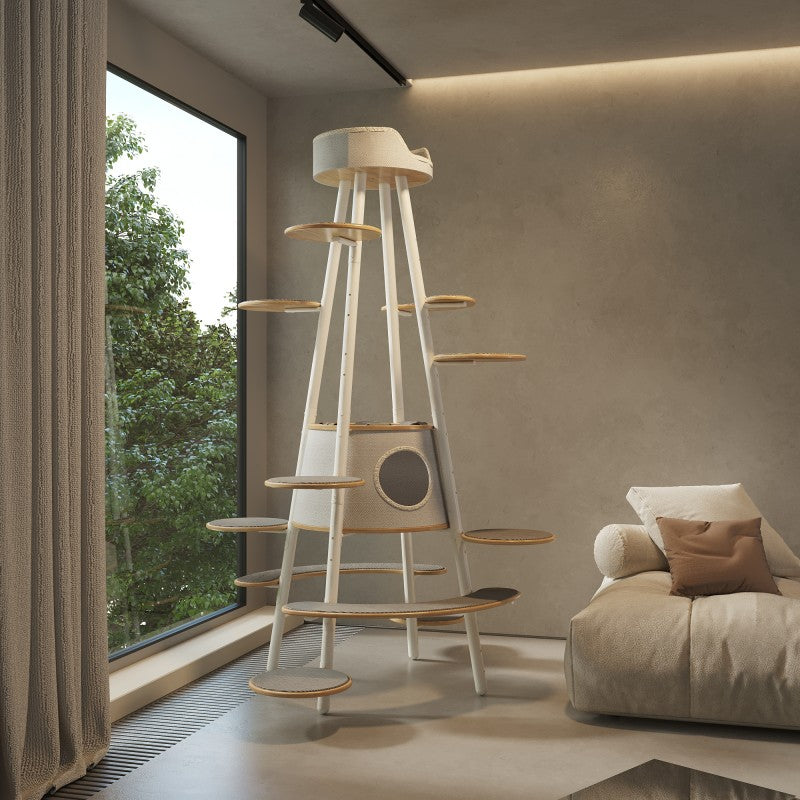 High-End Home Decor Cat Tree Tower with Spacious Condo & Multiple Platforms Factory Direct Sale Bulk Wholesale OEM/ODM Accepted