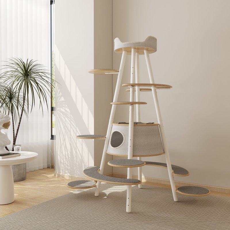 High-End Home Decor Cat Tree Tower with Spacious Condo & Multiple Platforms Factory Direct Sale Bulk Wholesale OEM/ODM Accepted