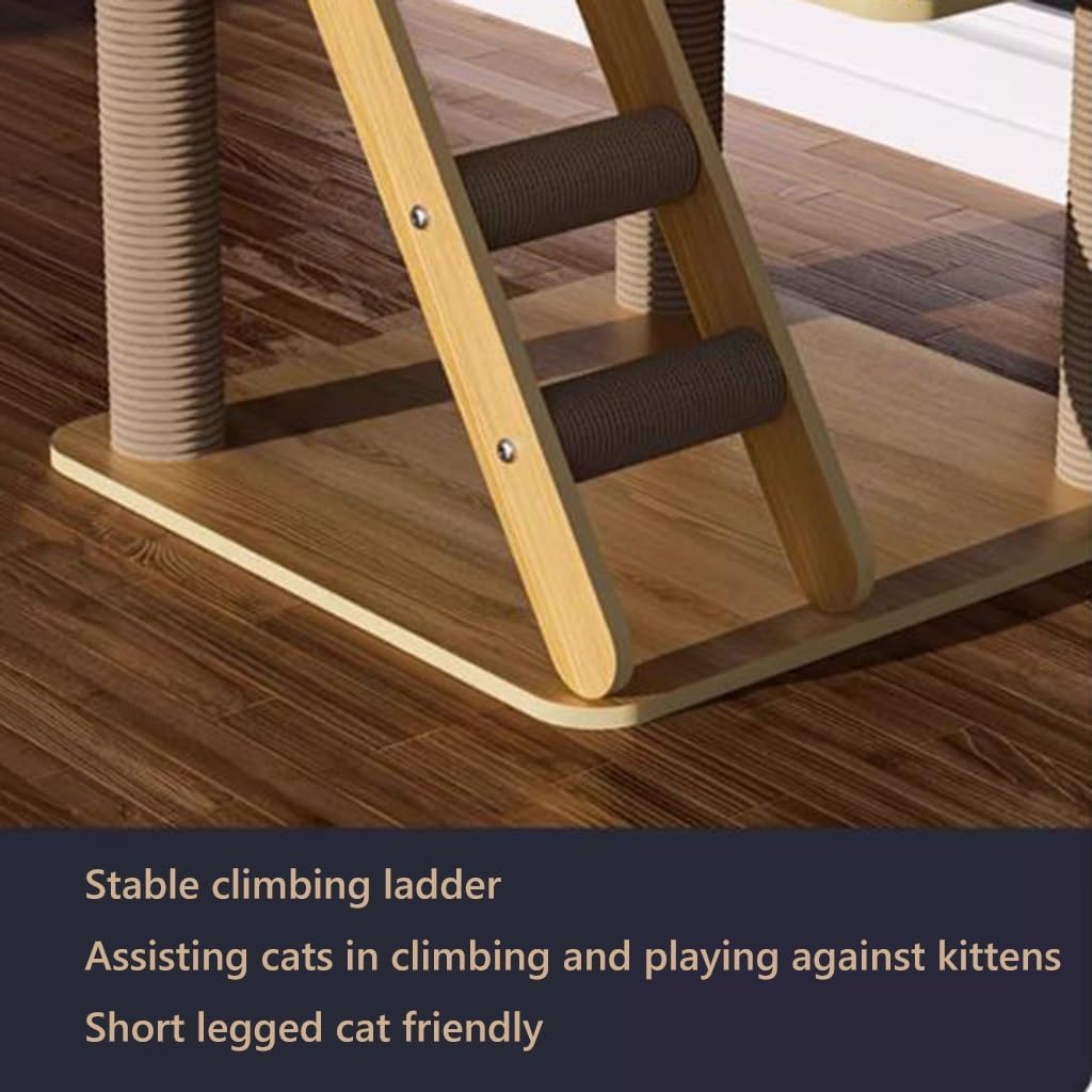 4-Level Eco-Friendly Durable Cat Scratching Post Tower Cushioned Platform Space Capsule Nest Cave Design-Cat Furniture Play
