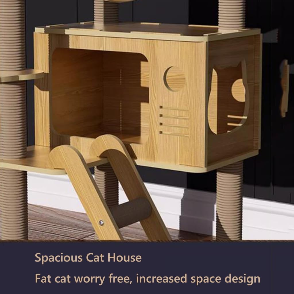 4-Level Eco-Friendly Durable Cat Scratching Post Tower Cushioned Platform Space Capsule Nest Cave Design-Cat Furniture Play